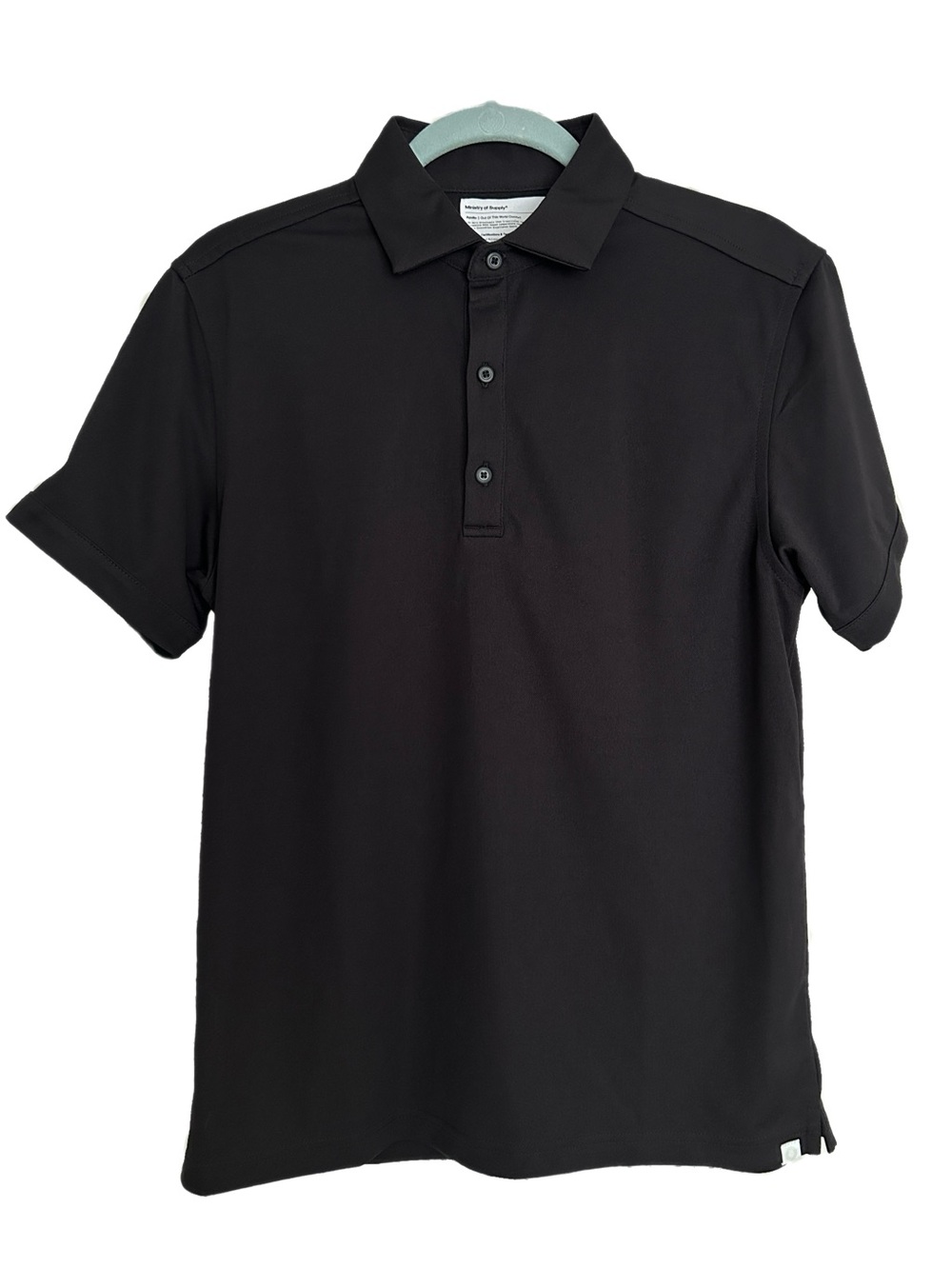 Ministry of Supply Apollo Polo Shirt Breathable Performance Comfort Black Med